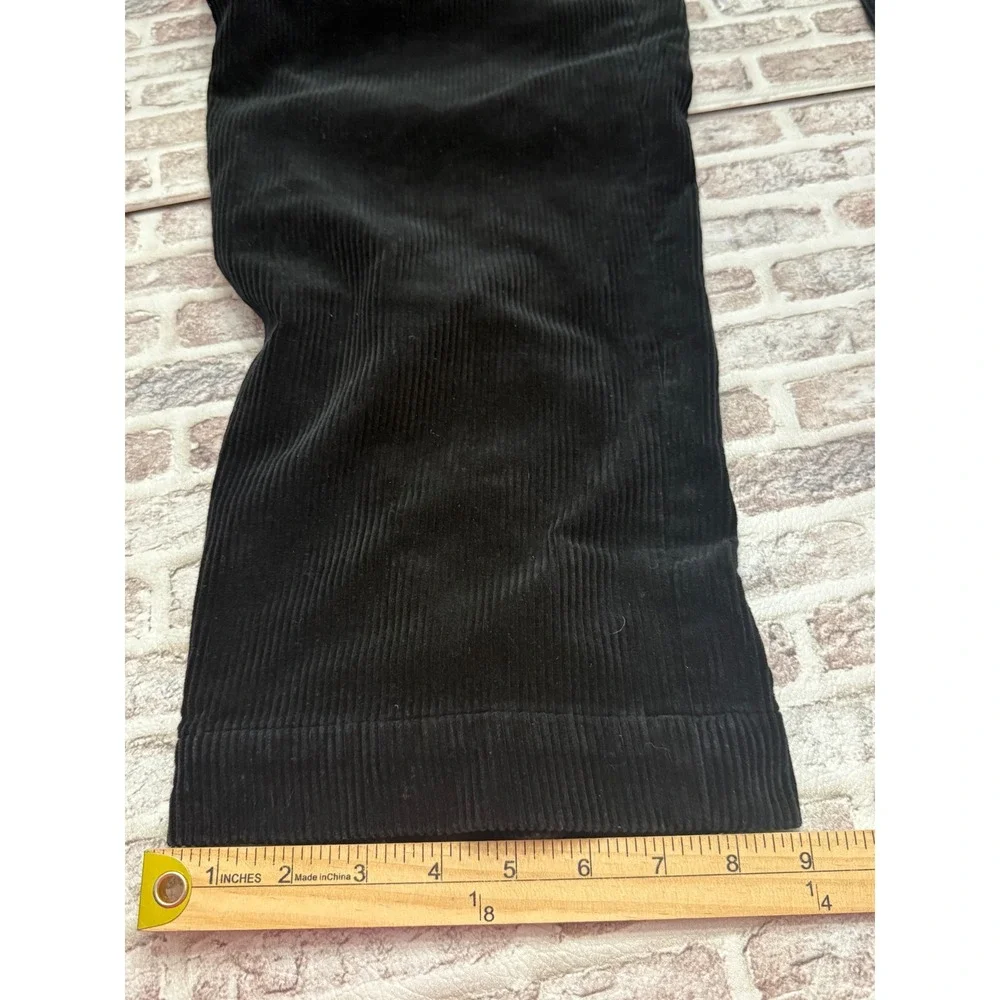Polo Ralph Lauren Andrew Mens 38x32 Black Corduroy Pleated Baggy Wide Trousers